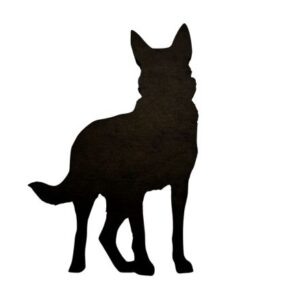 Small Black German Shephard - (80x54x4.5mm)