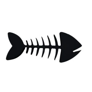 Small Acrylic Skeleton Fish - two colours to choose from