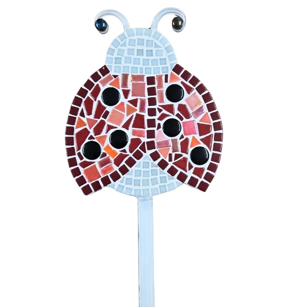 Mosaic Ladybug Red Trim Stake Kitset - Exterior 1 Mosaic Ladybug Red Trim Stake Kitset - Exterior