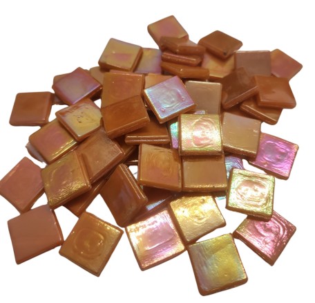 Iridised Tiles - 15X15X4Mm - Orange 1 Iridised Tiles - 15X15X4Mm - Orange