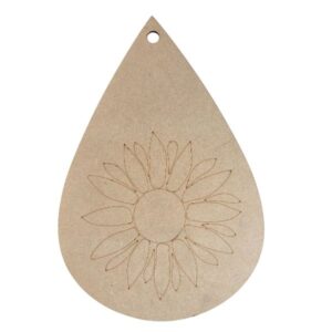 Engraved Sunflower Teardrop 270x190x6mm