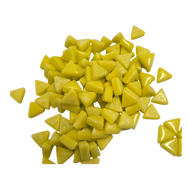 Mini Glass Triangle - Yellow - 100 Grams 1 Mini Glass Triangle - Yellow - 100 Grams