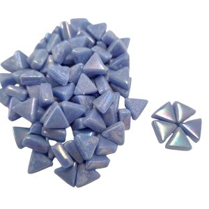 Mini Glass Triangle - Iridised French Blue- 100 grams