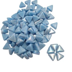 Mini Glass Triangle - Iridised Baby Blue - 100 grams