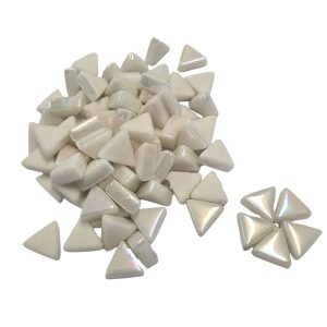 Mini Glass Triangle - Iridised White- 100 grams
