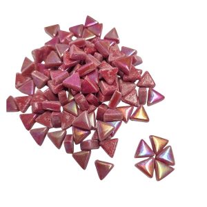 Mini Glass Triangle - Iridised Red - 100 grams