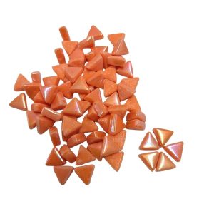 Mini Glass Triangle - Iridised Orange - 100 grams