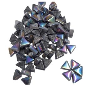 Mini Glass Triangle - Iridised Black - 100 grams