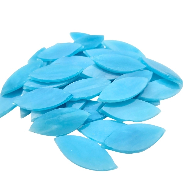 Stained Glass Petals - 2 Sizes To Choose - Sea Blue 1 Stained Glass Petals - 2 Sizes To Choose - Sea Blue