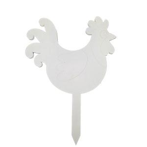 Acrylic Rooster Plant Stake - (316x230x6mm)